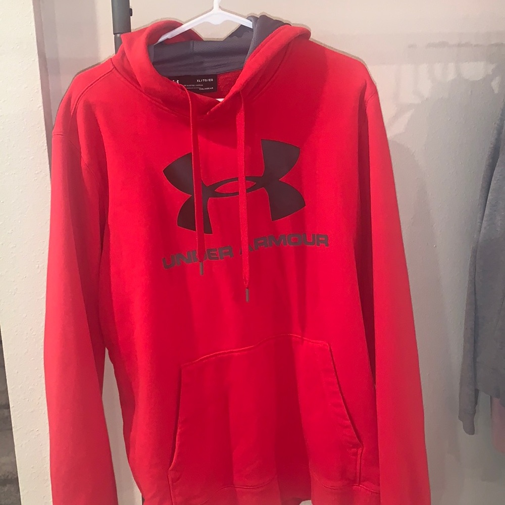 Red under armor hoodie